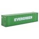 40′ Hi Cube Ribbed Side Container - Assembled -- Evergreen, N, Walthers SceneMaster 8802