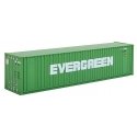 40′ Hi Cube Ribbed Side Container - Assembled -- Evergreen, N, Walthers SceneMaster 8802