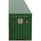 40′ Hi Cube Ribbed Side Container - Assembled -- Evergreen, N, Walthers SceneMaster 8802