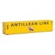 45′ CIMC Container - Assembled -- Antillean Line (yellow, black, blue, red), HO, Walthers SceneMaster 8551