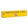 45′ CIMC Container - Assembled -- Antillean Line (yellow, black, blue, red), HO, Walthers SceneMaster 8551