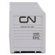 53′ Singamas Corrugated Side Container - Ready to Run -- Canadian National (white, black, gr, HO, Walthers SceneMaster 8501