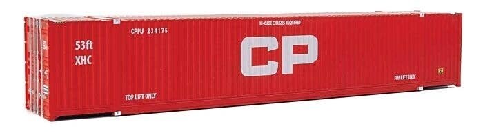 53′ Singamas Corrugated-Side Container - Assembled -- Canadian Pacific (red, large CP), HO, Walthers SceneMaster 8536