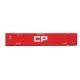 53′ Singamas Corrugated-Side Container - Assembled -- Canadian Pacific (red, large CP), HO, Walthers SceneMaster 8536