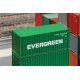20′ Corrugated Container - Assembled -- Evergreen (green, white), HO, Faller Gmbh 182004
