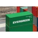20′ Corrugated Container - Assembled -- Evergreen (green, white), HO, Faller Gmbh 182004