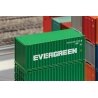20′ Corrugated Container - Assembled -- Evergreen (green, white), HO, Faller Gmbh 182004