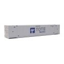 53′ Singamas Corrugated-Side Container - Assembled -- Tote (white, blue, gray), HO, Walthers SceneMaster 8538