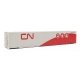 53′ Singamas Corrugated-Side Container - Assembled -- Canadian National (gray, red Three Mod, HO, Walthers SceneMaster 8537