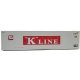 40′ Hi Cube Smooth Side Reefer Container - Assembled -- K-Line (grey, red, white), HO, Walthers SceneMaster 8351