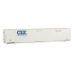 53′ Singamas Corrugated-Side Container - Assembled -- CSX Transportation (white, blue), HO, Walthers SceneMaster 8520