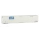 53′ Singamas Corrugated-Side Container - Assembled -- CSX Transportation (white, blue), HO, Walthers SceneMaster 8520