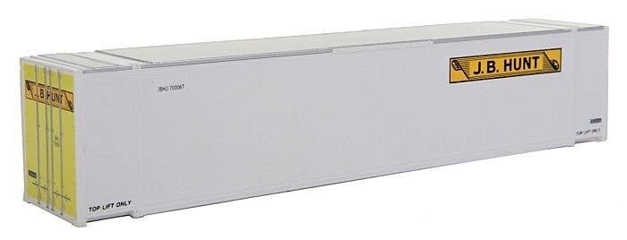 48′ Smooth Side Container - Assembled -- J.B. Hunt Transport, HO, Walthers SceneMaster 8455