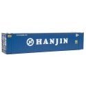 45′ CIMC Container - Assembled -- Hanjin (blue, white), HO, Walthers SceneMaster 8561