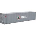 45′ CIMC Container - Assembled -- Mitsui OSK (gray, white, red, green, Alligator Logo), HO, Walthers SceneMaster 8572