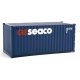 20′ Corrugated Container - Assembled -- GE Seaco (blue, white, red), HO, Walthers SceneMaster 8064