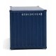 20′ Corrugated Container - Assembled -- GE Seaco (blue, white, red), HO, Walthers SceneMaster 8064