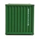 20′ Corrugated Container - Assembled -- UASC (green, white, red), HO, Walthers SceneMaster 8076