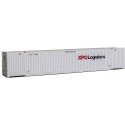 53′ Singamas Corrugated-Side Container - Assembled -- XPO Logistics (white, black, red), HO, Walthers SceneMaster 8531