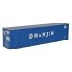 40′ Hi Cube Corrugated Container w/Flat Roof - Assembled -- Hanjin, HO, Walthers SceneMaster 8208