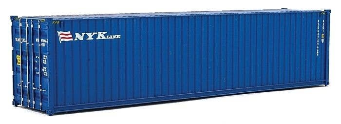 40′ Hi-Cube Corrugated-Side Container - Assembled -- NYK Lines (blue, white, red), HO, Walthers SceneMaster 8265