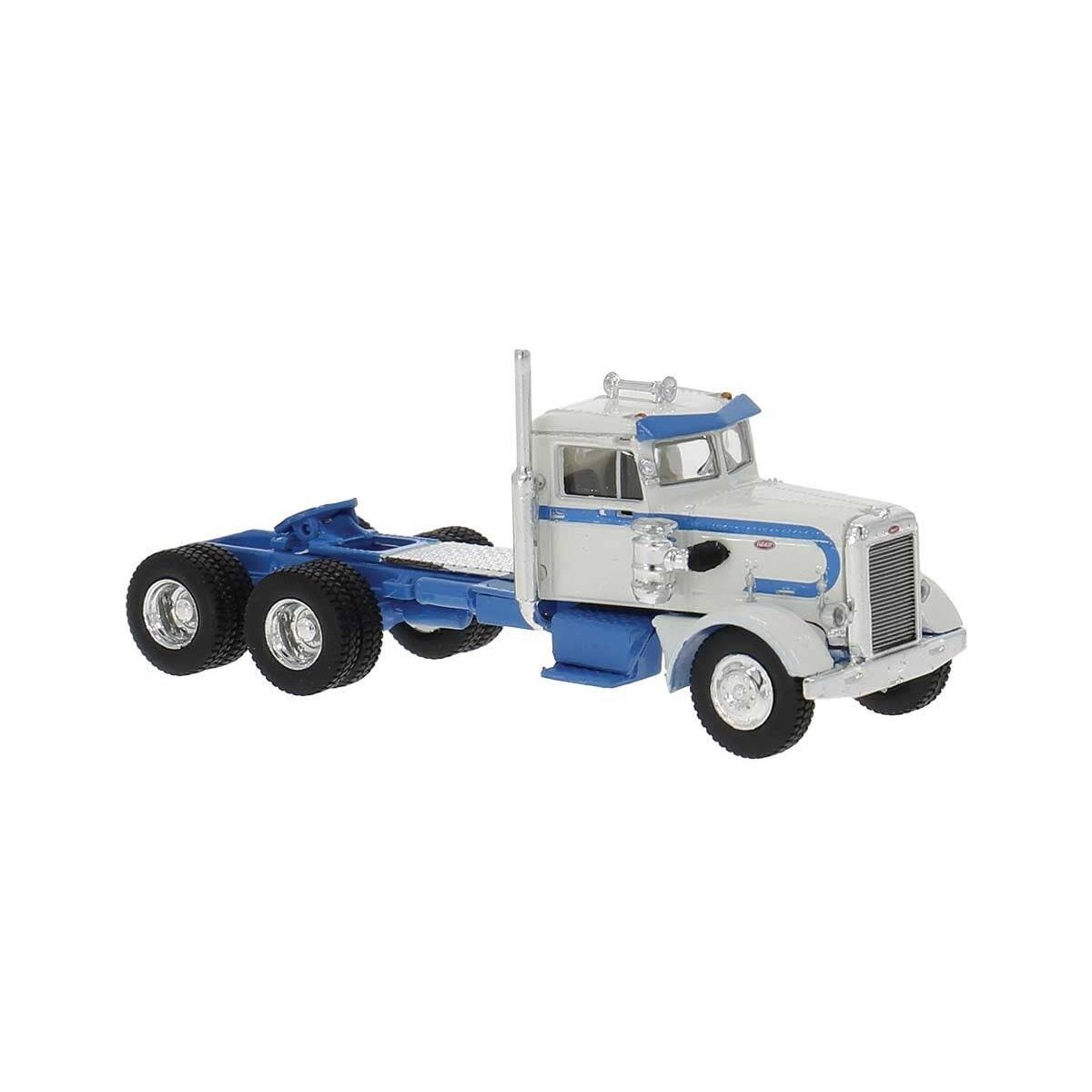1955 Peterbilt 281 Semi Tractor Only - Assembled -- White, Blue, HO, Brekina Automodelle 85761