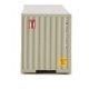 40′ Hi-Cube Corrugated Container w/Flat Roof - Assembled -- Yang Ming (gray, red, blue), HO, Walthers SceneMaster 8221