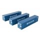 40′ Flat Panel Container - 3-Pack -- Hanjin, HO, Walthers SceneMaster 18201