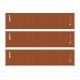 40′ Fully Corrugated Container - 3-Pack -- TEX, HO, Walthers SceneMaster 18255