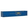 53′ Singamas Corrugated Side Container - Ready to Run -- CSX Transportation (blue, yellow Bo, HO, Walthers SceneMaster 8502