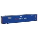 53′ Singamas Corrugated Side Container - Ready to Run -- Pacer Stacktrain (blue, white, red), HO, Walthers SceneMaster 8507