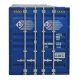 53′ Singamas Corrugated Side Container - Ready to Run -- Pacer Stacktrain (blue, white, red), HO, Walthers SceneMaster 8507