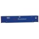 53′ Singamas Corrugated Side Container - Ready to Run -- Pacer Stacktrain (blue, white, red), HO, Walthers SceneMaster 8507