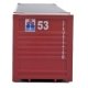 53′ Singamas Corrugated-Side Container - Ready to Run -- Sea Star (blue, red, white), HO, Walthers SceneMaster 8517