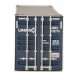 53′ Singamas Corrugated-Side Container - Assembled -- UMAX (blue, white), HO, Walthers SceneMaster 8524