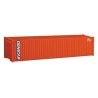 40′ Corrugated Container - Assembled -- Genstar (orange, blue, white), HO, Walthers SceneMaster 8152