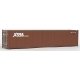 40′ Corrugated Container - Assembled -- XTRA (brown, white), HO, Walthers SceneMaster 8154