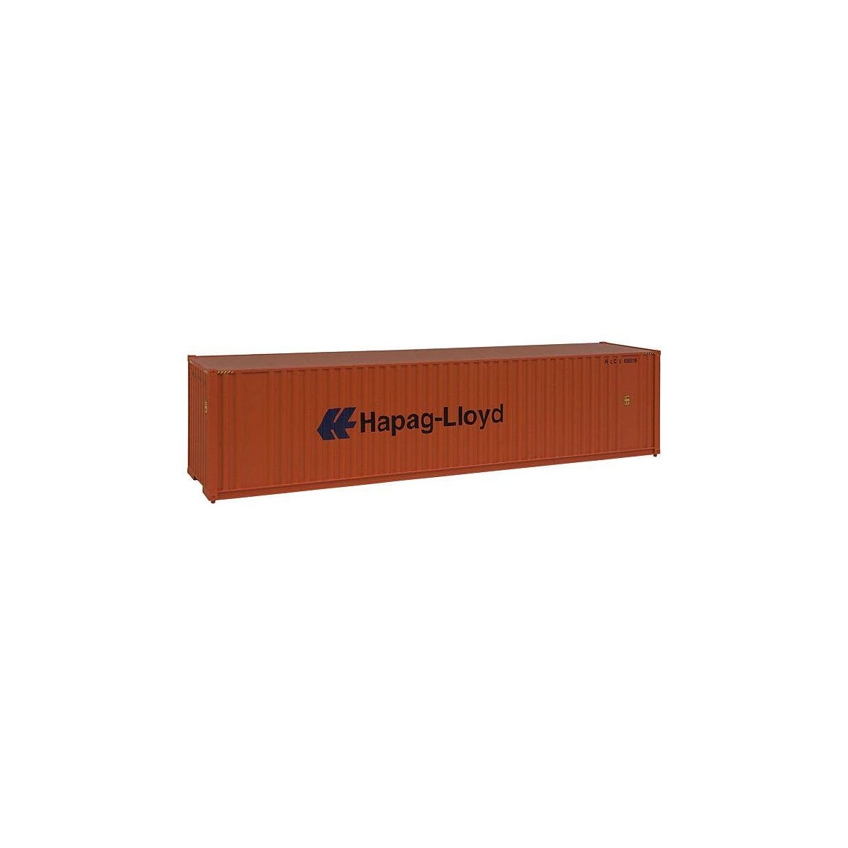 40′ Hi Cube Corrugated Container w/Flat Roof - Assembled -- Hapag-Lloyd, HO, Walthers SceneMaster 8204