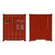 40′ Hi Cube Corrugated Side Container - Assembled -- Hyundai (orange, white, green, yellow), HO, Walthers SceneMaster 8253
