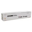 48′ Ribbed Side Container - Assembled -- Norfolk Southern/Triple Crown (white, black, red), HO, Walthers SceneMaster 8465