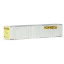 48′ Ribbed-Side Container - Assembled -- J.B. Hunt (white, yellow, black), HO, Walthers SceneMaster 8472