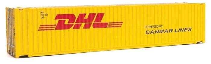 45′ CIMC Container - Assembled -- DHL (yellow, red), HO, Walthers SceneMaster 8560