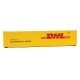 45′ CIMC Container - Assembled -- DHL (yellow, red), HO, Walthers SceneMaster 8560