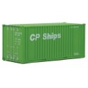 20′ Corrugated Container with Flat Panel - Assembled -- CP Ships (green, white), HO, Walthers SceneMaster 8010