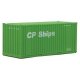 20′ Corrugated Container with Flat Panel - Assembled -- CP Ships (green, white), HO, Walthers SceneMaster 8010