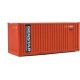 20′ Corrugated Container with Flat Panel - Assembled -- Genstar (orange, blue, white), HO, Walthers SceneMaster 8003