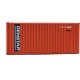 20′ Corrugated Container with Flat Panel - Assembled -- Genstar (orange, blue, white), HO, Walthers SceneMaster 8003