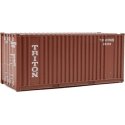 20′ Corrugated Container with Flat Panel - Assembled -- Triton (brown, white), HO, Walthers SceneMaster 8004