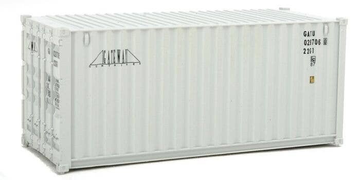 20′ Corrugated Container - Assembled -- Gateway (gray), HO, Walthers SceneMaster 8063