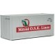 20′ Smooth-Side Container - Ready to Run -- Mitsui OSK Lines (gray, Alligator Logo), HO, Walthers SceneMaster 8657